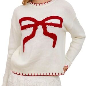 Sweater size L color it’s like white and red